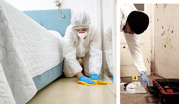 Trauma cleaning services for crime scenes