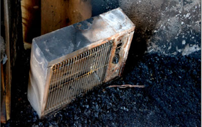 Space Heater Causes Fire and Smoke Damage