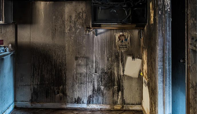 Kitchen Fire Crockeries Oven Damage