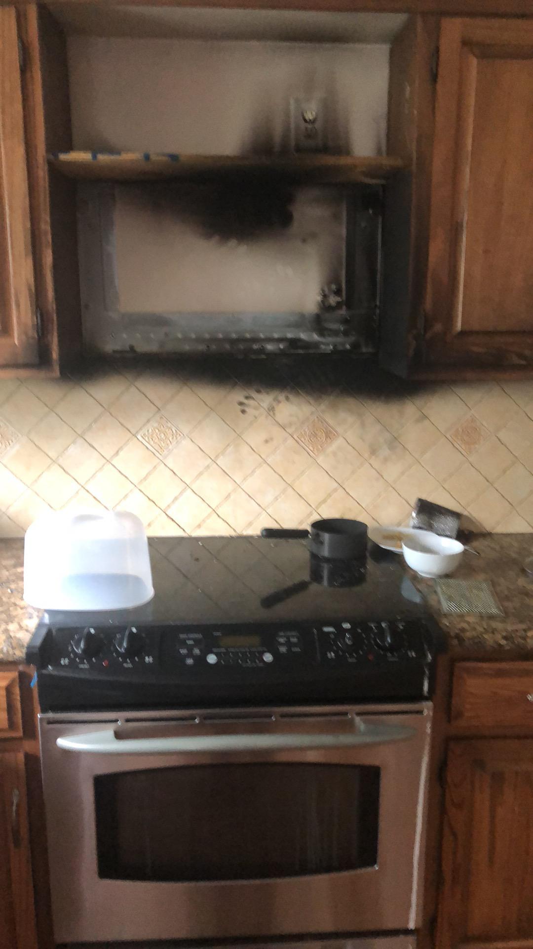Kitchen Fire with Soot on walls