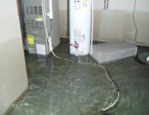 Water Heater Burst Pipe with Wet Floors