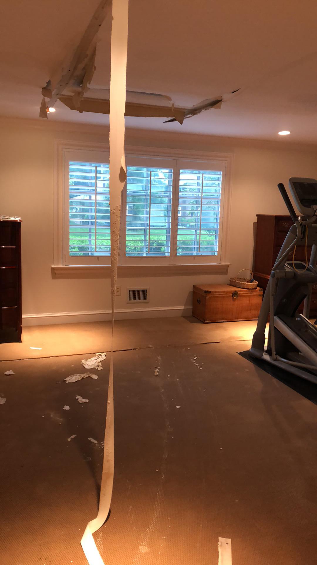 Exercise room water damaged