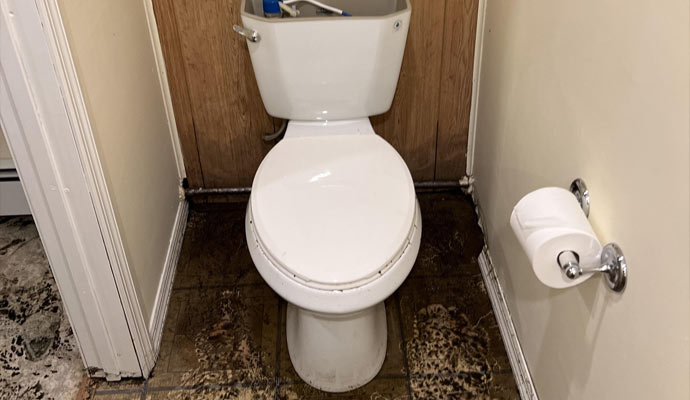 toilet backup overflow