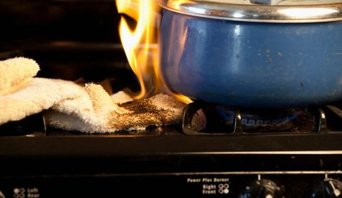 Kitchen fire damage in New Jersey